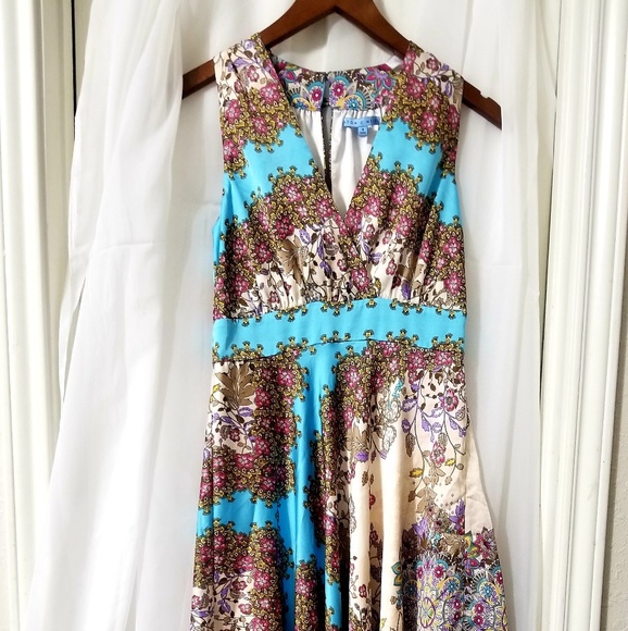 Antonio Melani Maxi Halter Floral Dress size 4 - Picture 2 of 8